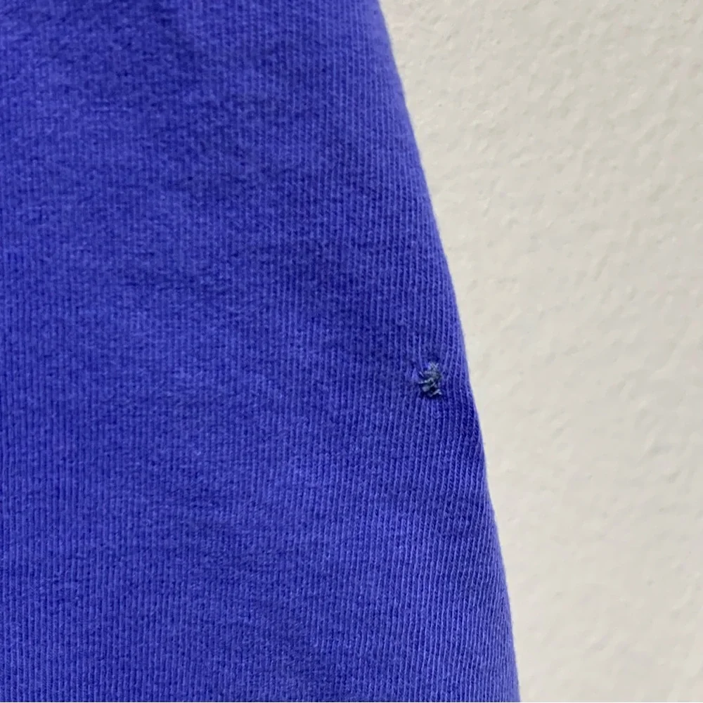 Vintage 90s Nike Mini Swoosh Essential Blue V-Neck‎ Tee Large